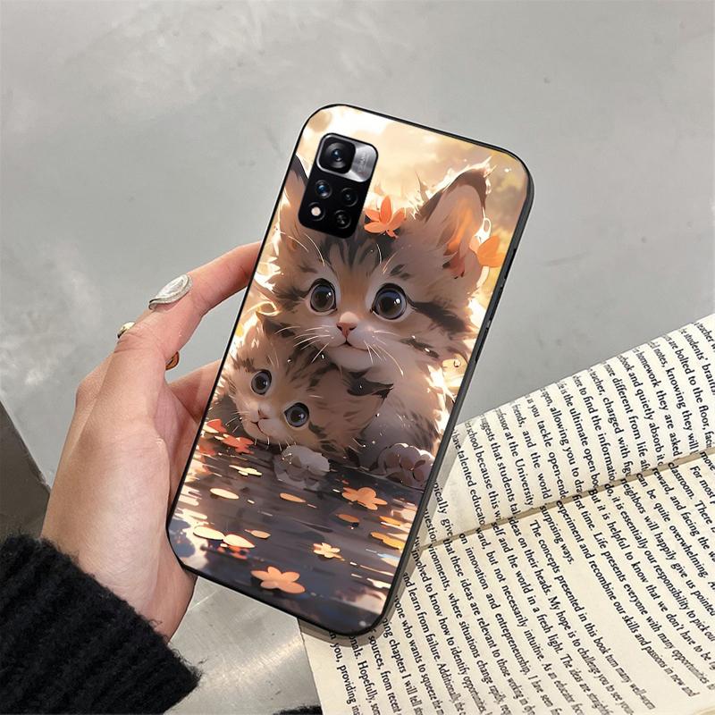 

Чехол для телефона с милым котом для Xiaomi Redmi note 13 12 Pro 11S 11 10 Pro 10S 12S Redmi 10 9C 13C Redmi 13C