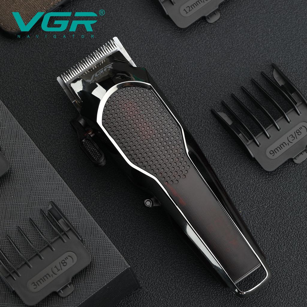 New VGR Cordless Hair Trimmer Professional Rechargeable Electric Barber Hair Clipper with LED Display Shaver Men's Hair Clipper Shape Carving V-189