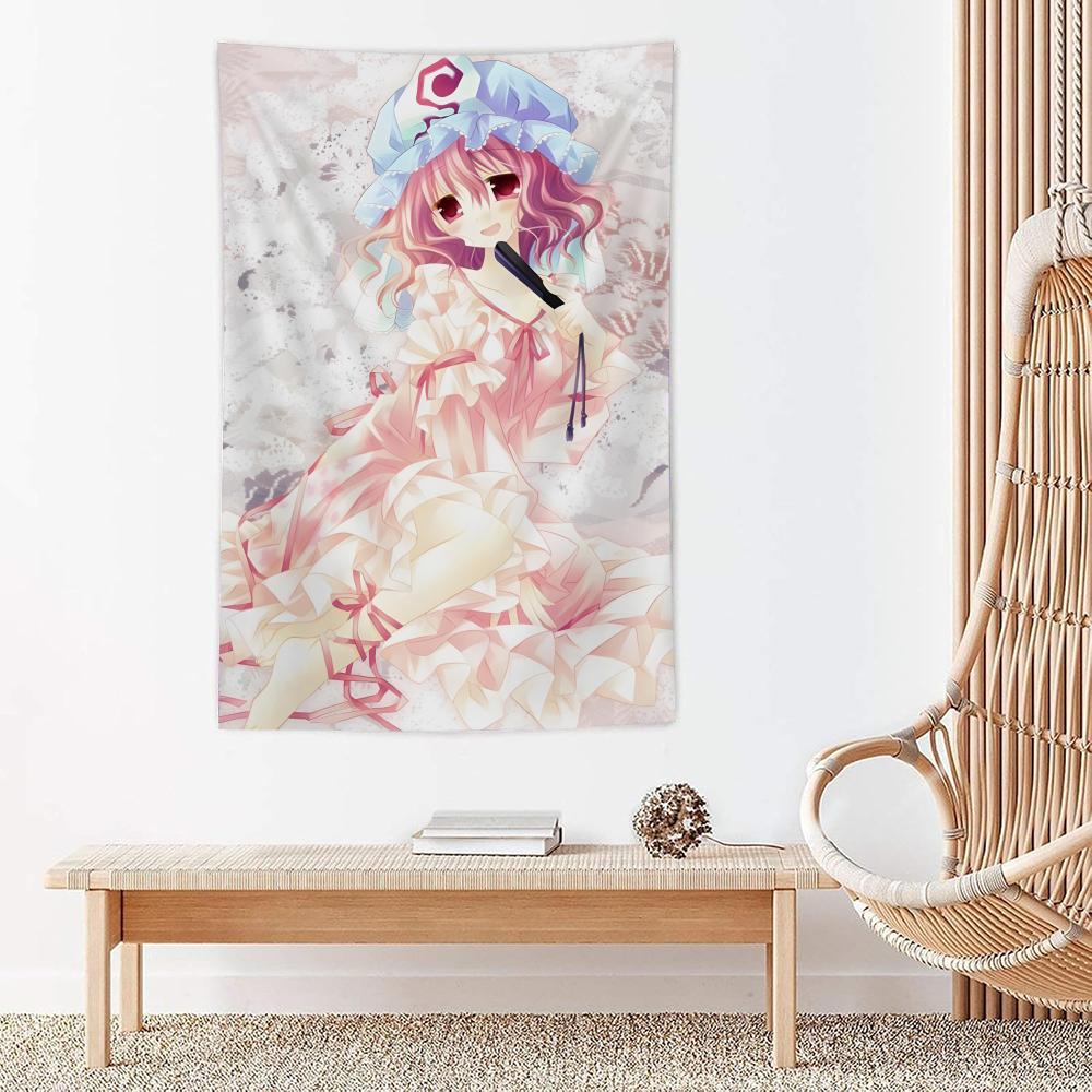 Game Anime The TTouhou Project Tapestry Microfiber Wall Hanging For Bedroom Living Room Decor Outdoor Festival Bar Background