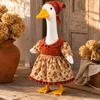 Jijijing Thanksgiving Porch Goose Outfit, Autumn Dress with Head Scarf for 23 Inch Statue, Outdoor Garden Yard Decor