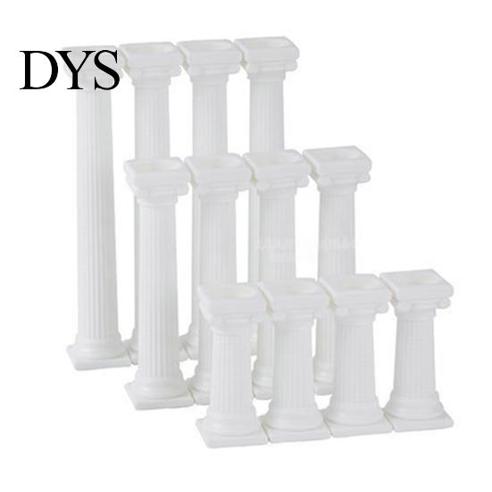 Fondant Support Mold 4Pcs/Set Cake Rods Non-stick Reusable Plastic Delicate Baking Tool Standing Grecian Pillars Gathering Supplies Rod