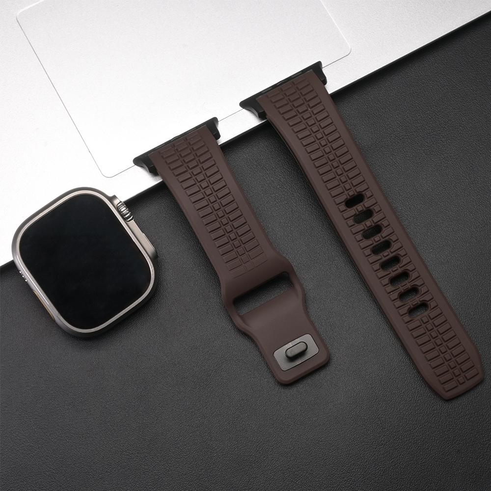 Ultra Silicone Band for Apple Watch Ultra 3 2 Series 11 10 9 8 7 Se 6 Man Sports Strap for Iwatch 49mm 46mm 44mm 45mm Adjustable