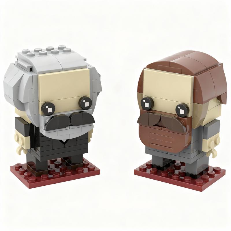 394pcs MOC Brickheadz Karl Marx Friedrich Engels Model Building Toys Blocks Construction Idea Christmas Gifts Education Brick