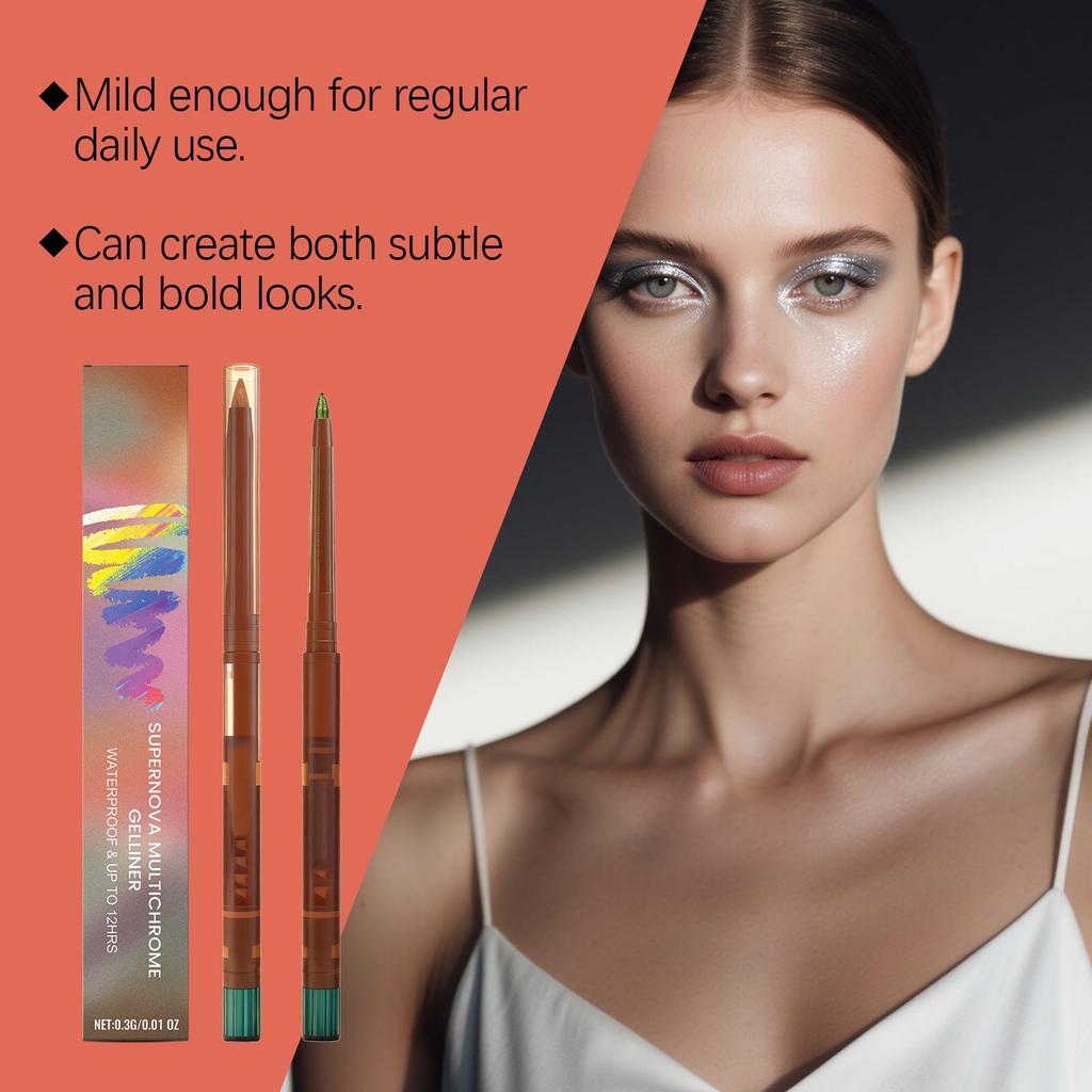 Barevné gelové pero na oční linky - Přirozený make-up, který nevybledne - Hladké a tekuté gelové pero.