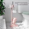 Punch-Free Bear Cube Toilet Paper Holder & Bathroom Decor Shelf