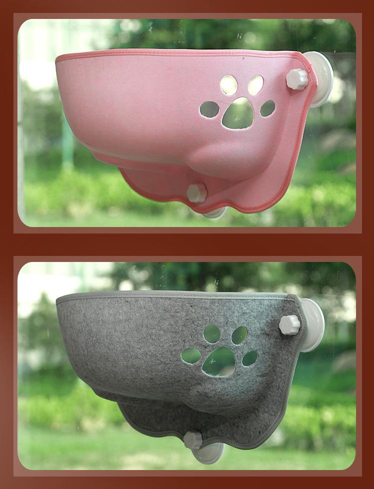 Abnehmbare Saugnapf-Katzenhängematte mit Glas-Mondsichel-Design zum Sonnenbaden