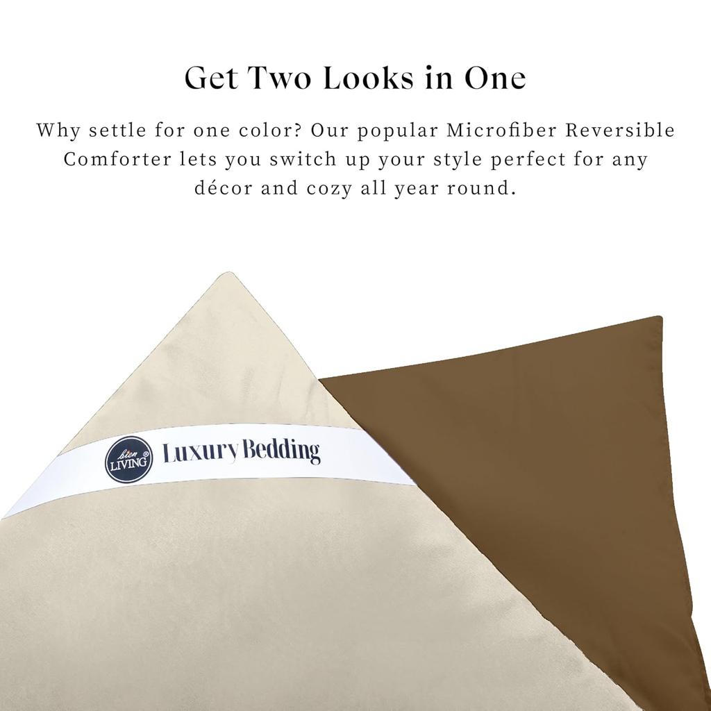 Plush Reversible Microfiber Comforter Single Bed | 220 GSM Wadding |110 GSM Peached Extra Soft Microfiber Fabric,