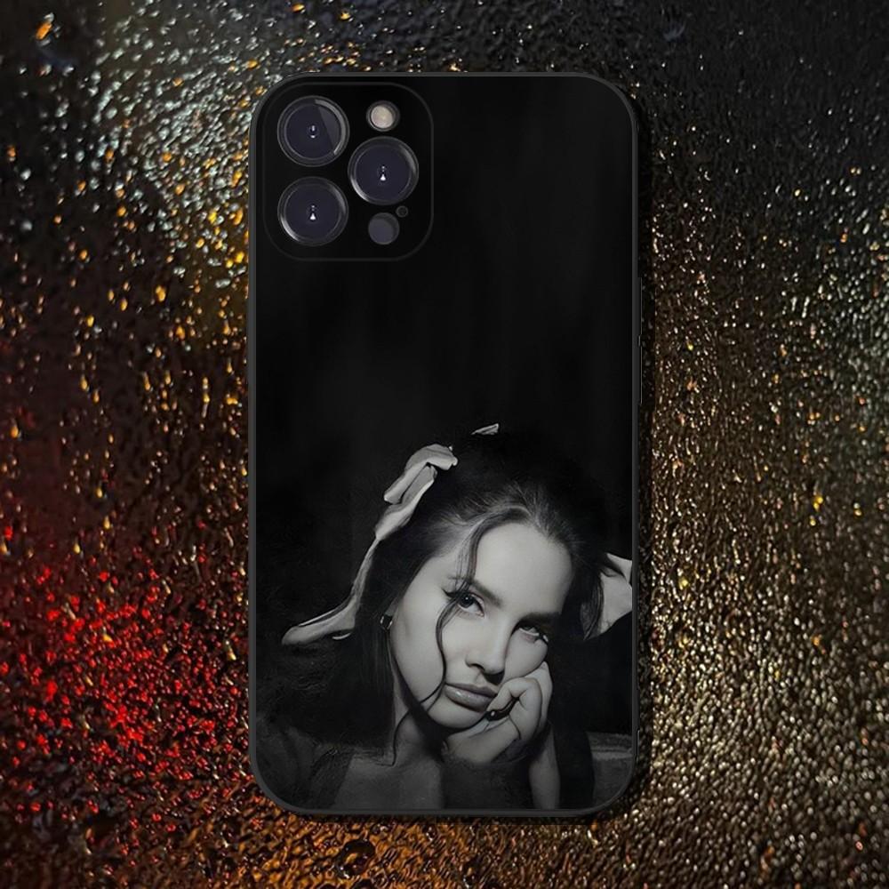 L-Lana Del R-Rey Phone Case For iPhone 16,15,14,13,12,11 Plus,Pro Max,XS,X,XR,SE,Mini,8,7,Soft Silicone Black Cover