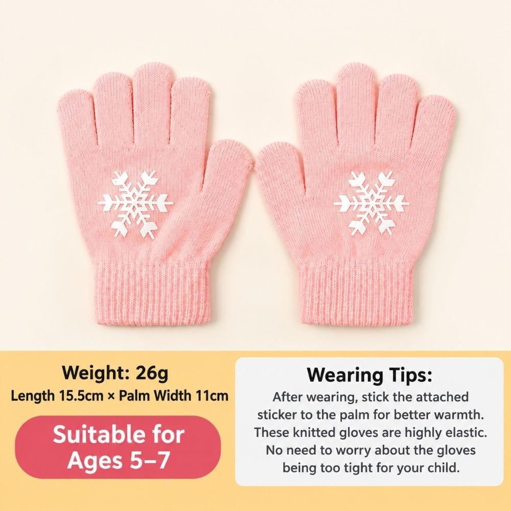 Full Finger Kids Knitted Gloves Thickened Thermal Gloves Soft Children Winter Warm Gloves  Toddlers
