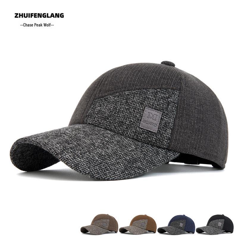 Classic French Style Plaid Baseball Cap for Women - Gold Thread, Hard Brim, Fashionable Autumn/Winter Accessory