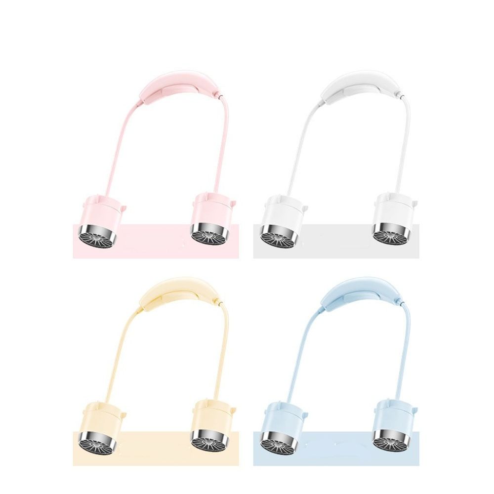 360° Bendable Neck Electric Fan USB Rechargeable Around Neck Cooler Hanging Neck  Fan  Lazy People