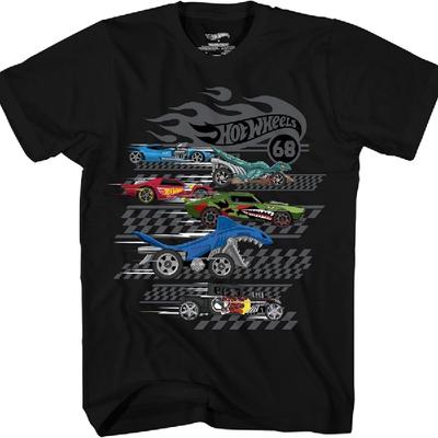 Hot Wheels Short Sleeve Shirt - Boys Short Sleeve Tee - Cars Shirt