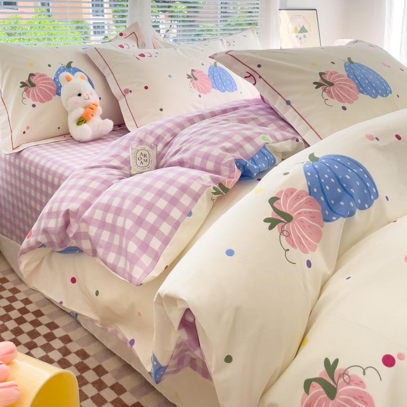 

2025 Новый Хлопковый Односпальный Пододеяльник с Принтом Садовый Чехол для Одеяла Дышащее Постельное Белье, Приятное к Коже 150x200 180x220 220x240 200x230 150x200cm 1pcs