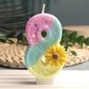 Creative Design Yellow Sun Flower Digital Candles Made of Delicate Cake Candle Decoration Independent Packaging