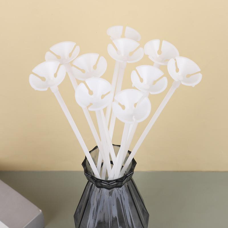 10/20/30/50Pcs 31cm Latex Balloon Stick White Plastic Macaron Balloons Holder Cups for Wedding Birthday Decor Accessories 5