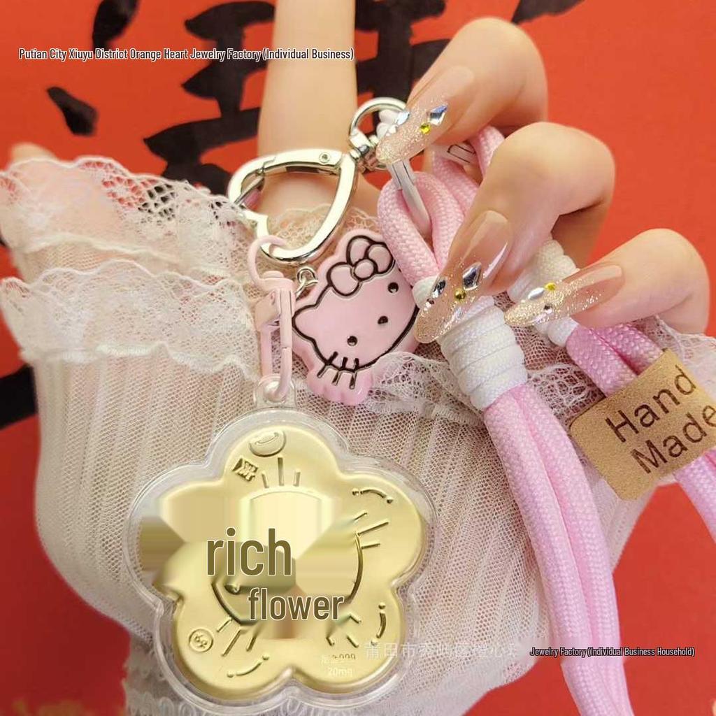 999 Pure Gold Keychain Charm: Horse Year New Year Gift