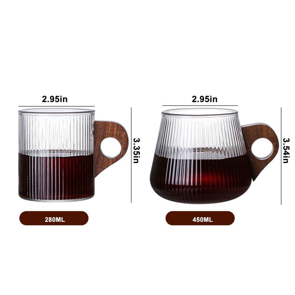 Glass Coffee Mug Comfortable Grip Dishwasher Safe for Hot Chocolate