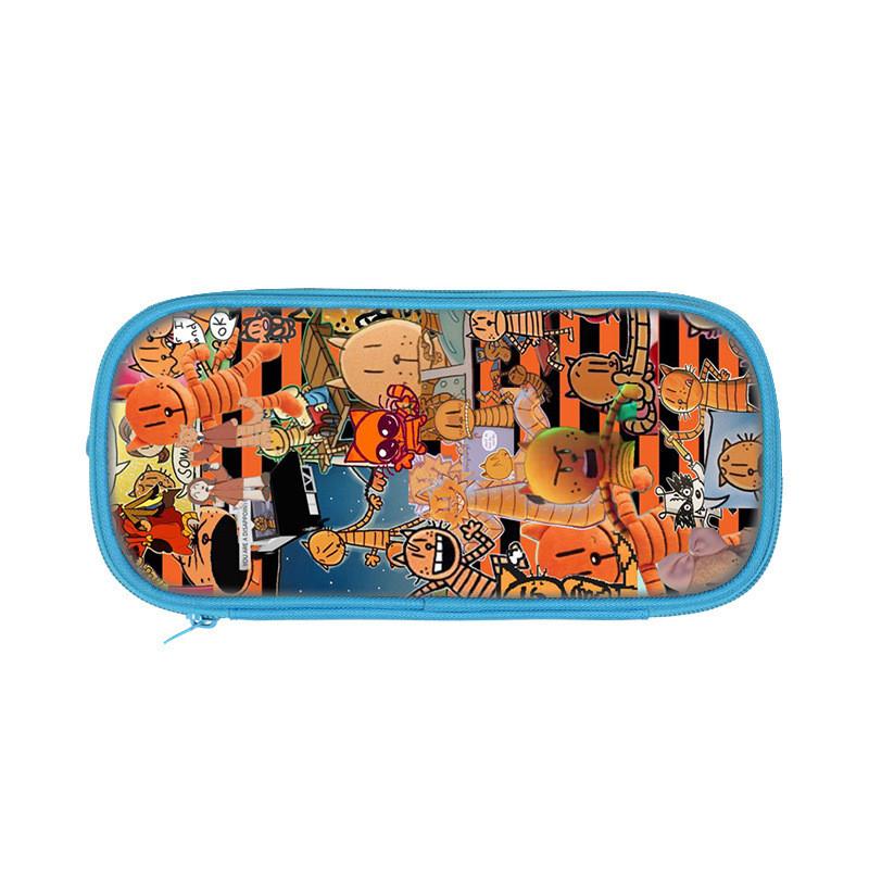 Dog Mans Cat Cartoon School Pen Bag With Durable Polyester For Elementary Students