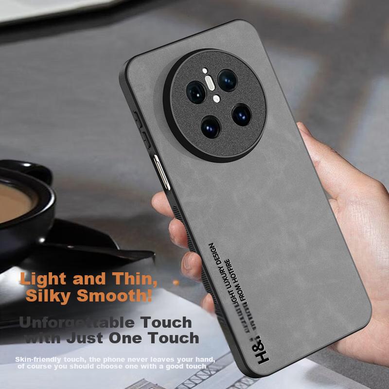 Huawei Mate70 Phone Case, Huawei Mate70 Protective Cover, Upgraded Skin-Like Matte Lens Full Protection Simple Silicone Case - Midnight Black