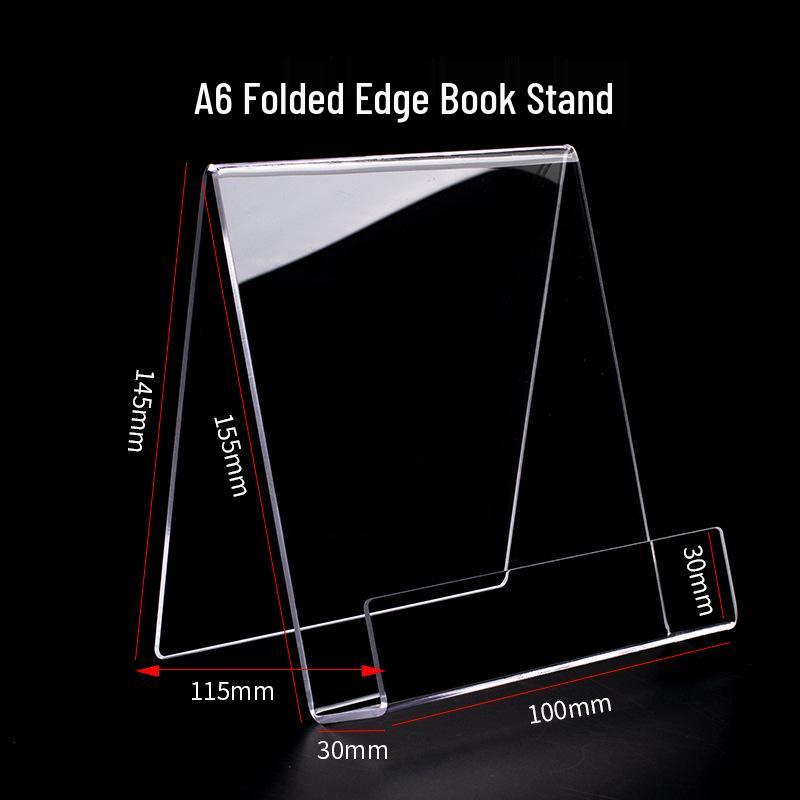 Transparent Acrylic Bookstand: Bookshelf Bookend & Desktop Display Rack