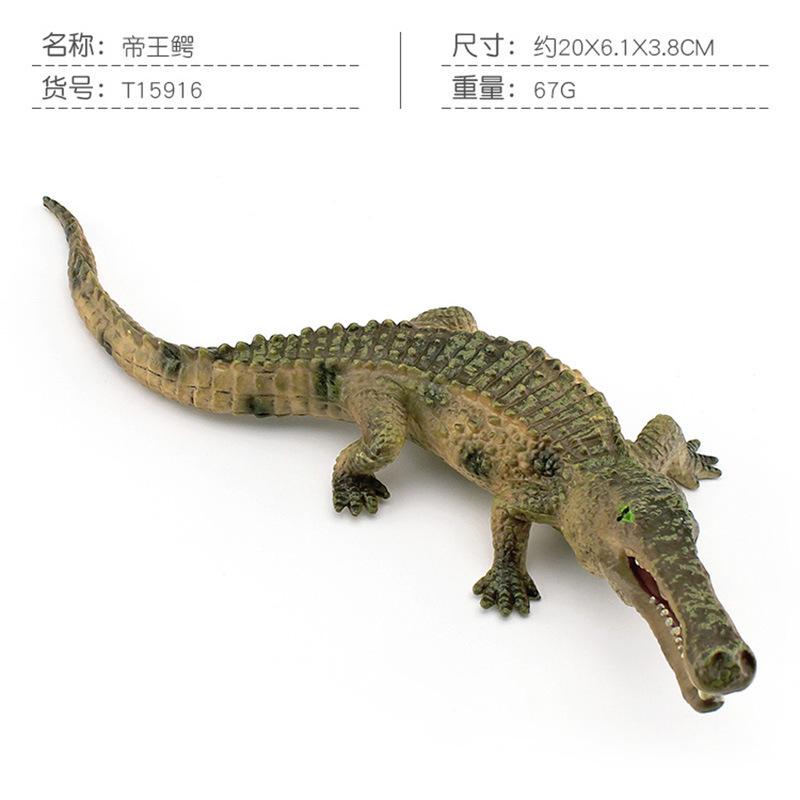 Simulation Amphibian 3 Crocodile Model Toys, Alligator Fish-Eating Crocodile Emperor Crocodile Decorative Static Ornament
