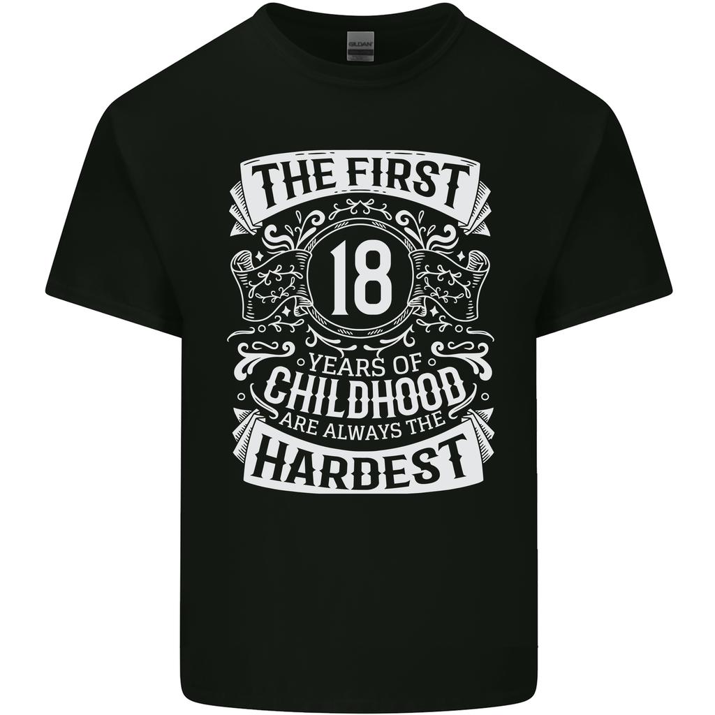 First 18 Years of Childhood Funny 18th Birthday Unisexs Light Cotton TShirt
