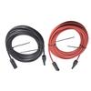 12AWG 1 Pair 30 FT Black + Red Solar Panel Extension Cable Wire Connector