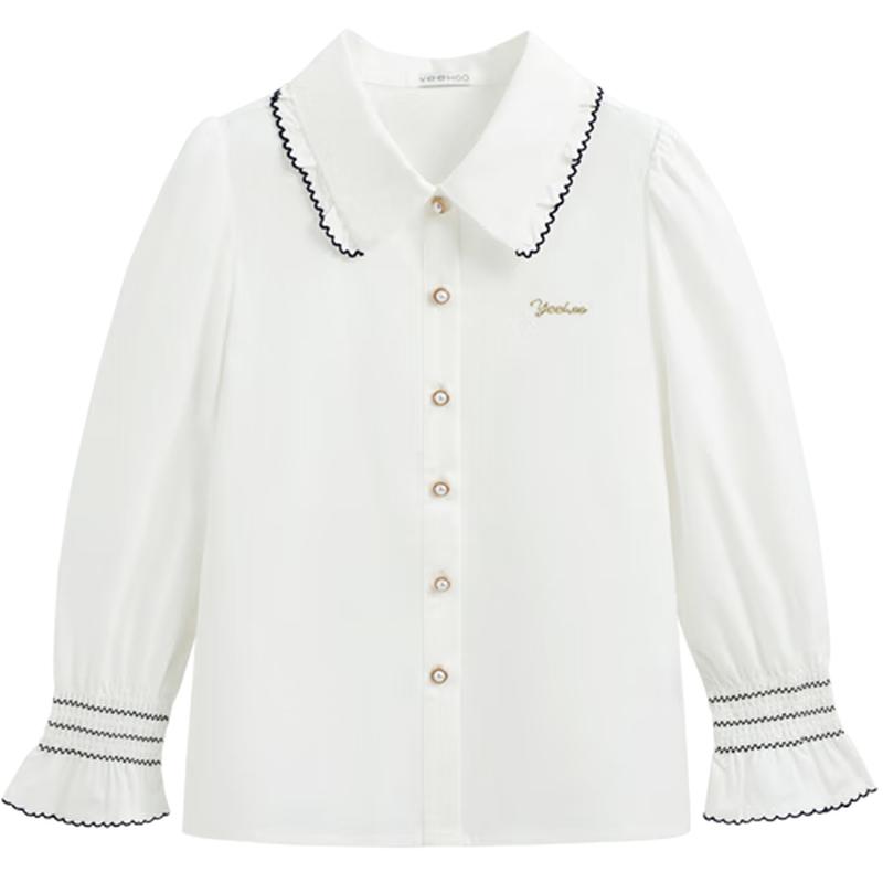 YEEHOO Girl s Pure Cotton Long-Sleeve Shirt 160