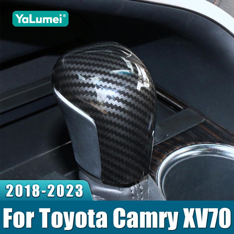 For Toyota Camry 70 XV70 2018      Hybrid ABS Car Gear Shift Head Cover Trim Decoration Sticker Case