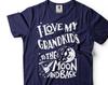 I Love My Grand T-Shirt: Moon & Back Graphic Tee