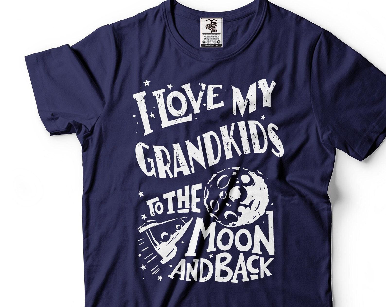 I Love My Grand T-Shirt: Moon & Back Graphic Tee S