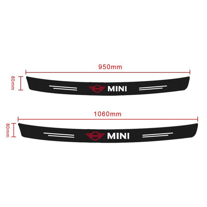 1pcs Carbon Fiber Car Trunk Rear Bumper Sticker Guard Plate Protector For Mini Cooper One S Clubman R50 R53 R56 R60 F55 F56 R57 R58 R59