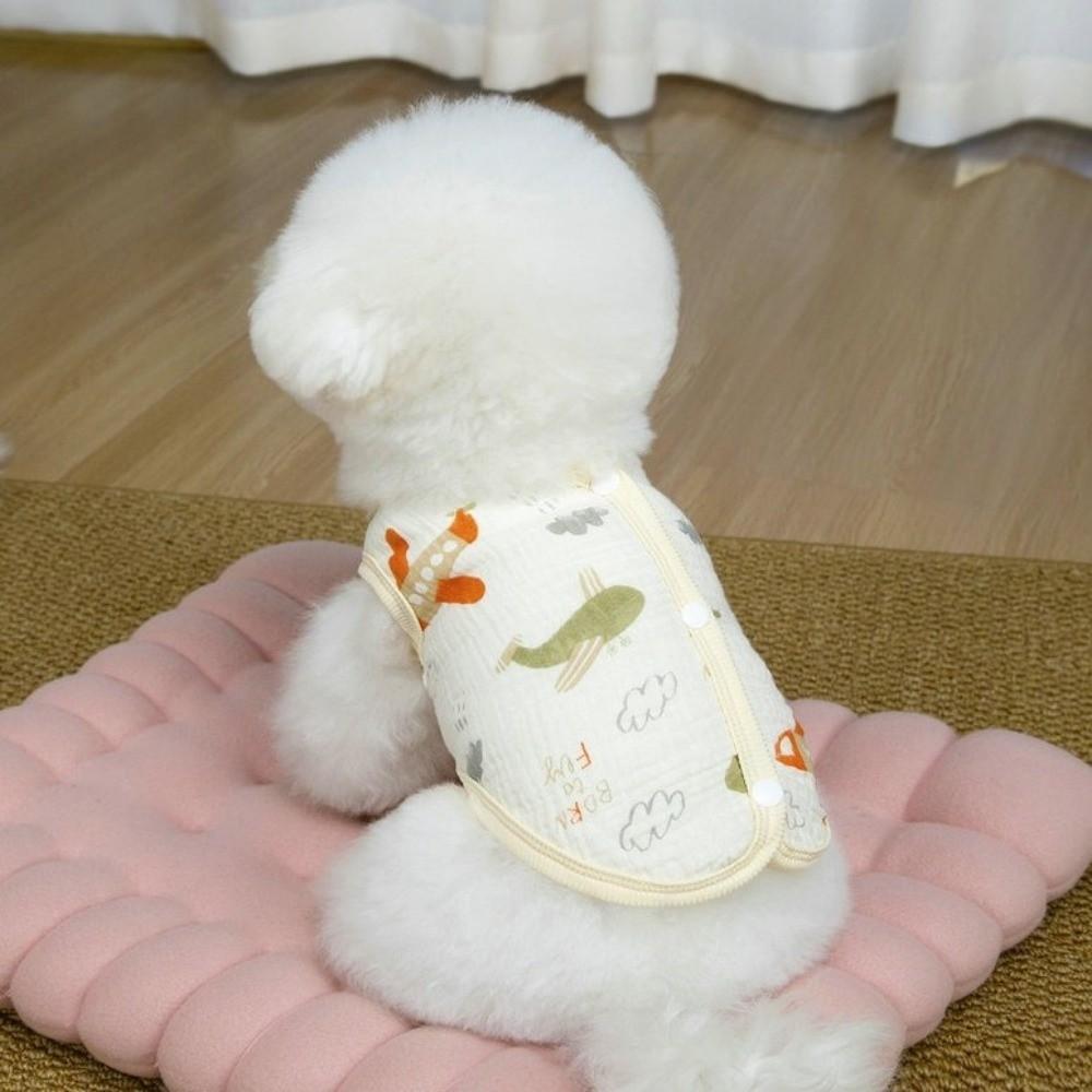 Cartoon Print Dog Vest Breathable Pet T-shirt Casual Pet Sleeveless Pullover  Small Medium Dogs