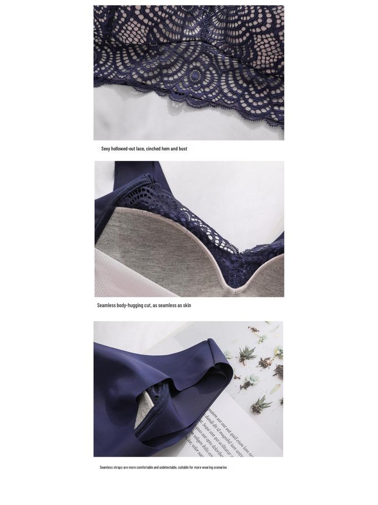 Koronkowa Bezfiszbinowa Sportowa Biustonosz Plus Size - Styl Kamizelki z Dużymi Miseczkami