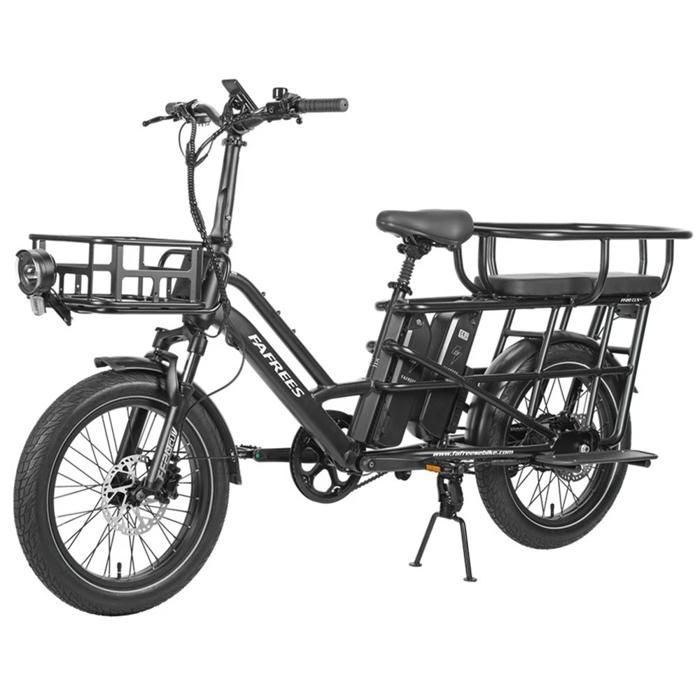 Fafrees FF20 CUV - Vélo cargo électrique - 250 W - 48 V - 24 Ah - Vitesse maximale 25 km/h - Noir - Avec porte-bagages arrière