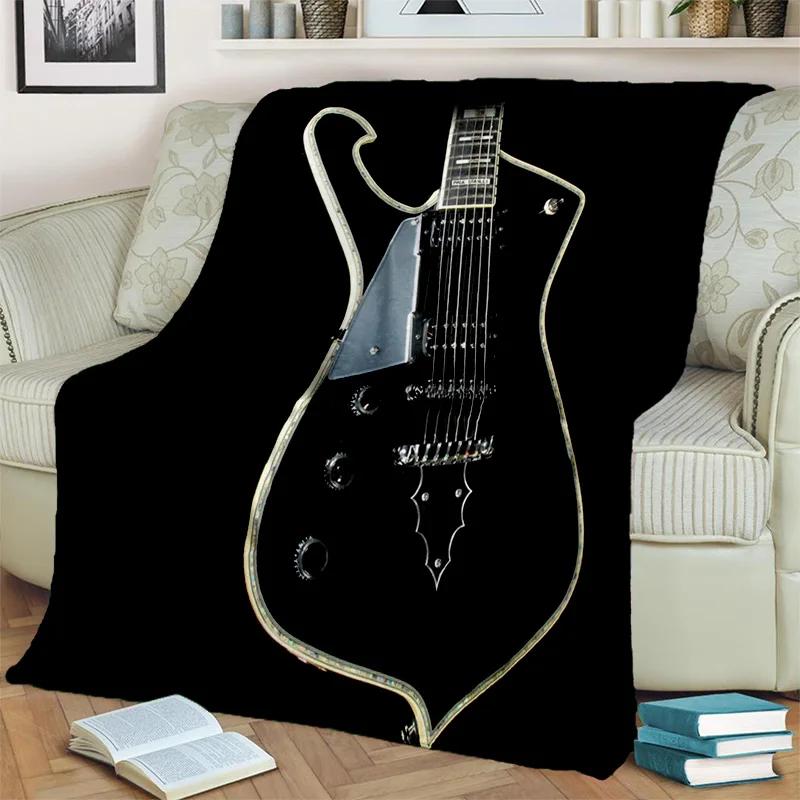HD Classical Guitar Electric Guitar Blanket,Soft Throw Blanket for Home Bedroom Bed Sofa Picnic Travel Office Cover Blanket Kids