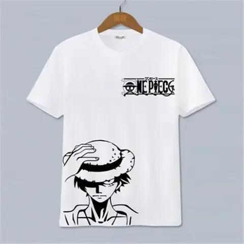 One Piece Anime Peripheral Clothes Shortsleeved Unisexs And Unisexs Cartoon Tshirt Y2k Cotton Print Tee Harajuku Streetwear Tops