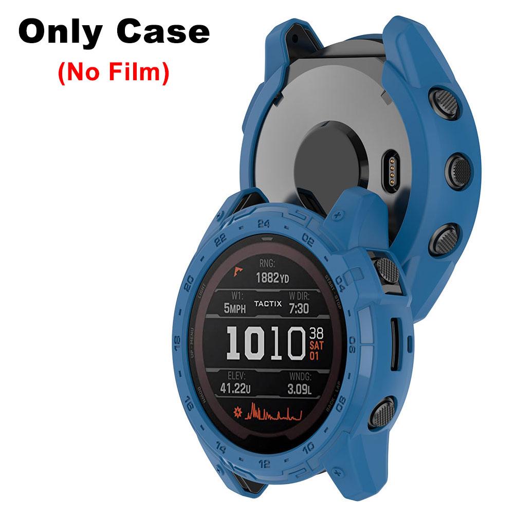 TPU Silikonhülle + Panzerglasfolien für Garmin Tactix 7 Oled Schutzhülle Schale Displayschutzfolie Smartwatch-Zubehör