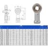 SA/SI/SAL/SIL Internal Thread Rod End Joint Bearing – Sizes 5, 6, 8, 10, 12 T/K External Thread