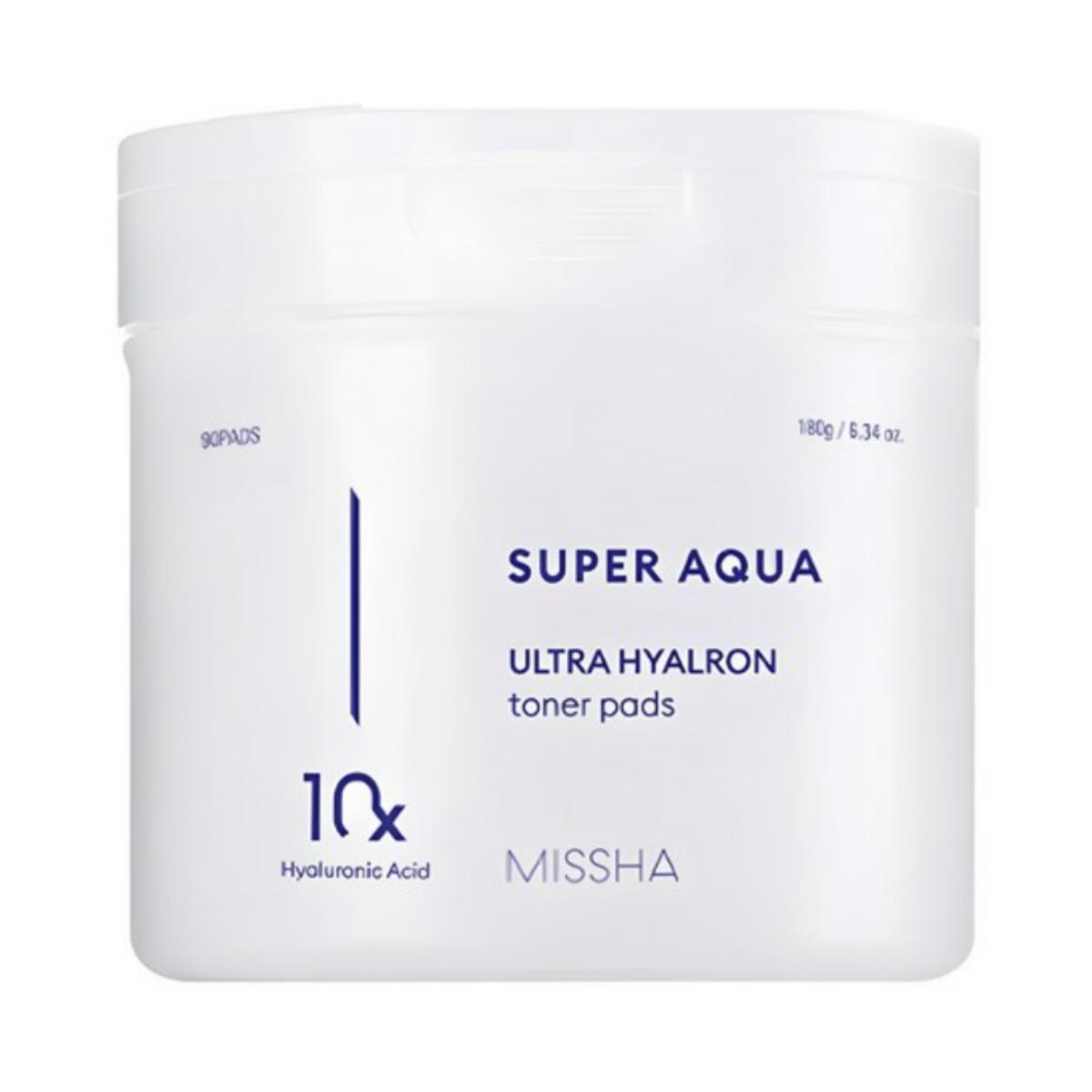 

MISSHA Супер Аква Ультра Гиалуроновый Тонер-пэды 180г 90шт 1PCS