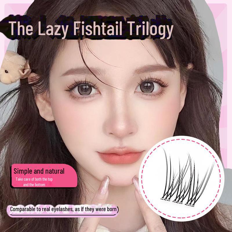 Natural Transparent Fishtail Fairy Cluster False Eyelashes