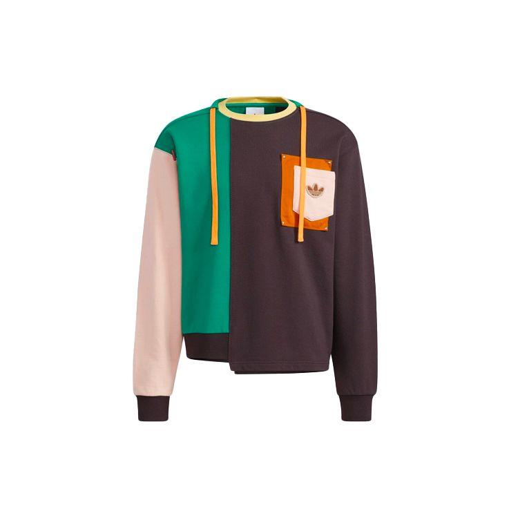 

Adidas Originals x Melting Sadness Unisex Color Block Patchwork Retro Casual Sweatshirt Brown Beige Green HC0349 XS