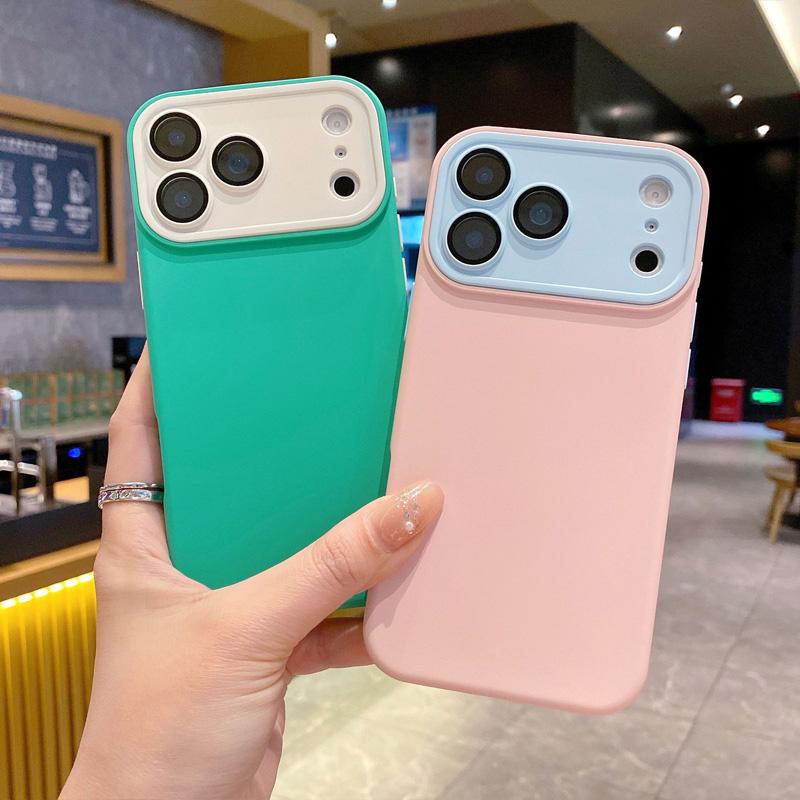 Camera Protection Color Collision Phone Case for IPhone 17 Pro Max 16 15 14 13 12 11 Silicone TPU Soft Back Cover