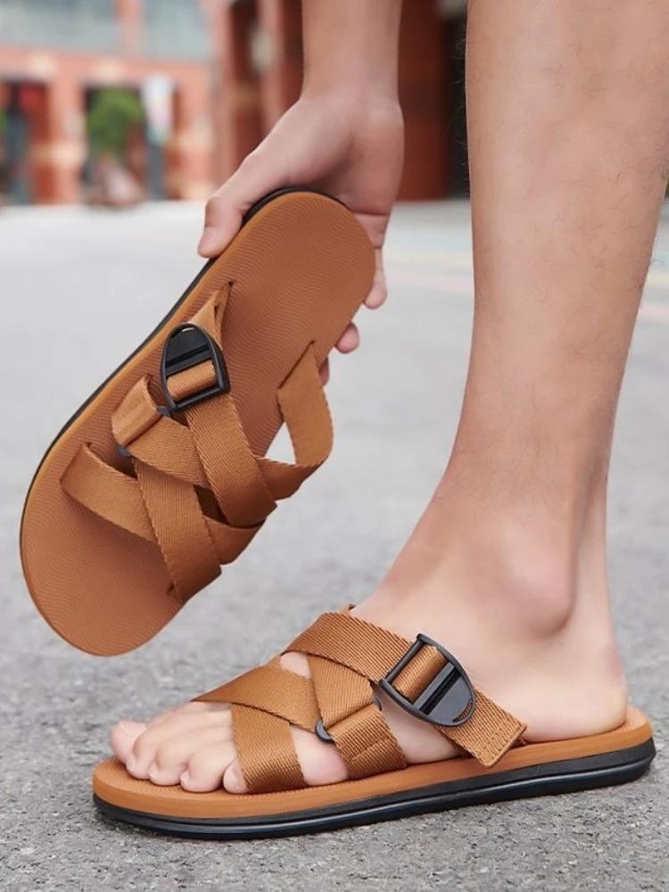 Male Slipper Flat Beach Men's Shoe Eva Rubber Slides Fun Casual Y2k Trend 2025 Comfortable Summer Sale Designer Luxury