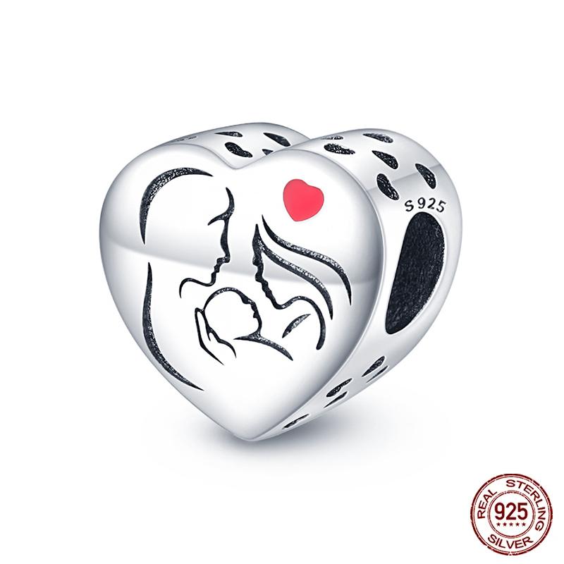 Copper Heart Shaped Warm Family Charm Bead Charms Bead Charms Ideal For 3mm Authentic Bracelets Diy Making Jewellery Mothers Day Gifts