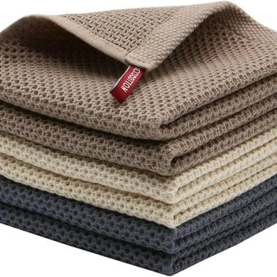 1Pc Cotton Kitchen Towel Ultra Soft Magic Cleaning Cloth Absorbent Cleaning Rags Thickened Wipe Cloths Dishcloth Clean Tools