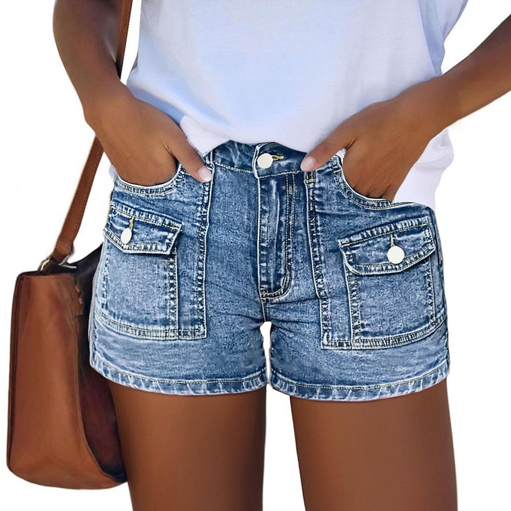 Women's Denim Classic Versatile High Waist Fashionable Shorts
