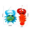 3D Lampwork Glass Lobster Crab Pendant Charms For DIY Necklace Jewelry Making Miniature Figurine Ornaments Aquarium Decor, 1 Pc