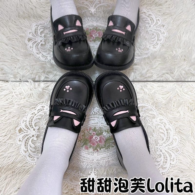 Cat college princess small leather shoes are original and original platform heightening round head JK uniform shoes super soft Lolita