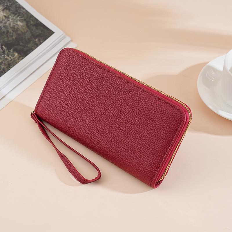New Fashion Women Long Wallet Large Capacity Multiple Card Slots Zippered Purse Business Handbag Card Holder Wallet Coin Bag